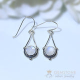 Moonstone Earring-Lunar Pendulum - Gemstone Silver Jewelry