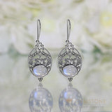 Moonstone Earring-Lustrous Whisper - Gemstone Silver Jewelry