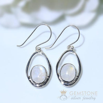 Moonstone Earring-Majestic Force - Gemstone Silver Jewelry
