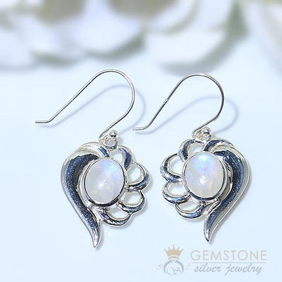 Moonstone Earring-Midnight Enchantment - Gemstone Silver Jewelry