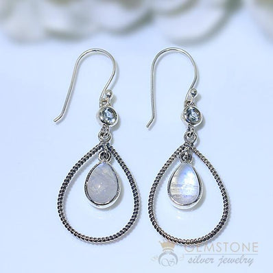 Moonstone Earring-Novel Retreat - Gemstone Silver Jewelry