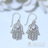 Moonstone Earring-Palm Of Esteem - Gemstone Silver Jewelry