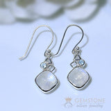 Moonstone Earring-Peaceful Legion - Gemstone Silver Jewelry