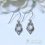 Moonstone Earring-Radiant Angel - Gemstone Silver Jewelry