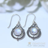 Moonstone Earring-Royal Glamour - Gemstone Silver Jewelry