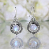 Moonstone Earring-Royal Glamour - Gemstone Silver Jewelry