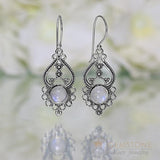Moonstone Earring-Silent Passion - Gemstone Silver Jewelry