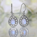 Moonstone Earring-Solemn Tribute - Gemstone Silver Jewelry