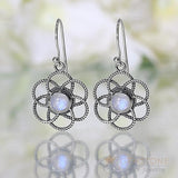 Moonstone Earring-Spectra - Gemstone Silver Jewelry