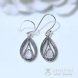 Moonstone Earring-Splendid Twine - Gemstone Silver Jewelry
