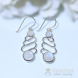 Moonstone Earring-Startling Warp - Gemstone Silver Jewelry
