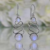 Moonstone Earring-Startling Warp - Gemstone Silver Jewelry