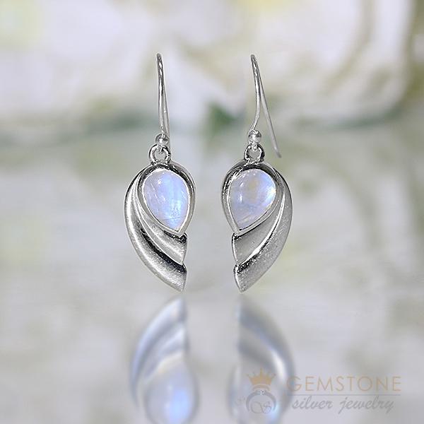 Moonstone Earring-Superb Deux - Gemstone Silver Jewelry
