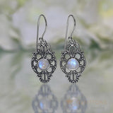 Moonstone Earring-Sweet Riddle - Gemstone Silver Jewelry