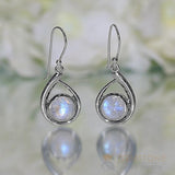 Moonstone Earring-Valeria - Gemstone Silver Jewelry