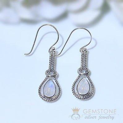 Moonstone Earring-Valour - Gemstone Silver Jewelry