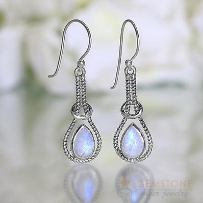 Moonstone Earring-Valour - Gemstone Silver Jewelry