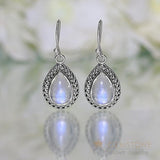 Moonstone Earring-Vivid Druppel - Gemstone Silver Jewelry