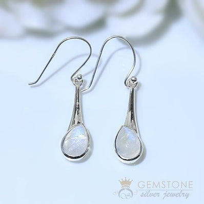 Moonstone Earring-Callisto - Gemstone Silver Jewelry