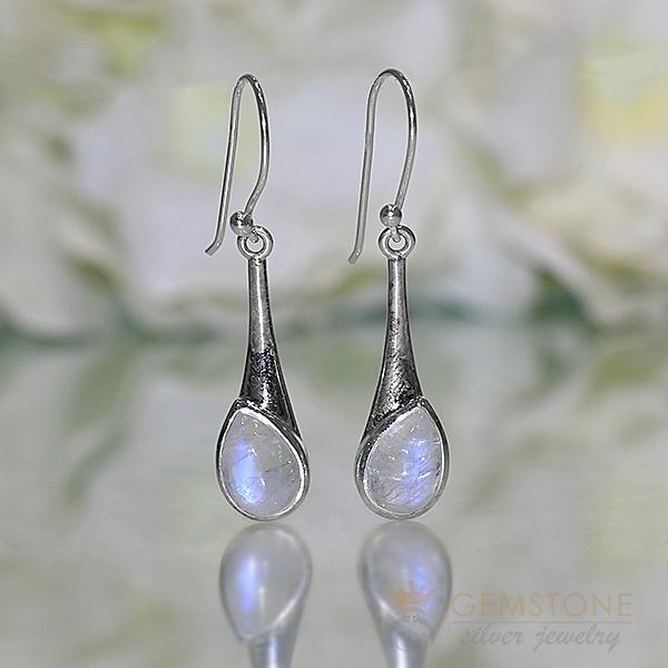 Moonstone Earring-Callisto - Gemstone Silver Jewelry
