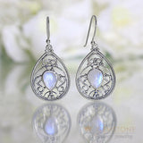 Moonstone Earring-Celestial Drop - Gemstone Silver Jewelry