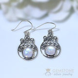Moonstone Earring-Charon - Gemstone Silver Jewelry