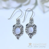 Moonstone Earring-Florid - Gemstone Silver Jewelry
