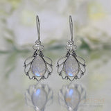Moonstone Earring-Lunar Trance - Gemstone Silver Jewelry