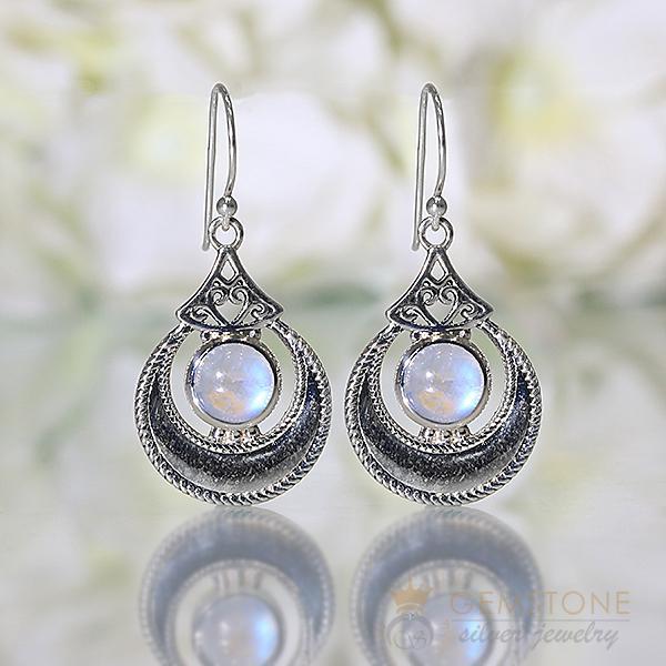 Moonstone Earring-Moon Bearer - Gemstone Silver Jewelry