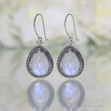 Moonstone Earring-Moonlit Droplet - Gemstone Silver Jewelry