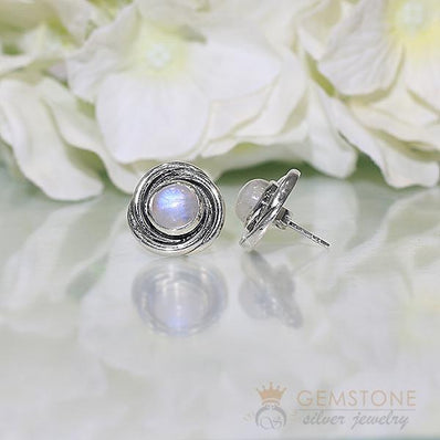 Moonstone Studs-Whirlpool