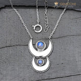 Moonstone Necklace-Cycle Of Luna - Gemstone Silver Jewelry