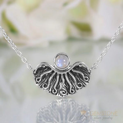 Moonstone Necklace-Ethereal Light - Gemstone Silver Jewelry