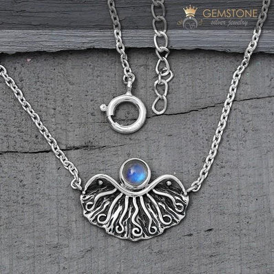 Moonstone Necklace-Ethereal Light - Gemstone Silver Jewelry
