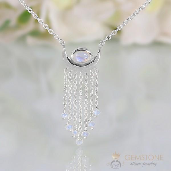 Moonstone Necklace-Moon Child - Gemstone Silver Jewelry