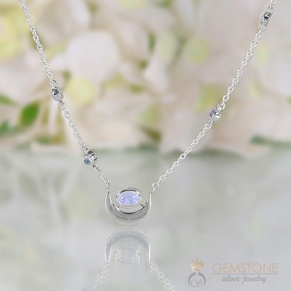 Moonstone Necklace-Old Soul - Gemstone Silver Jewelry