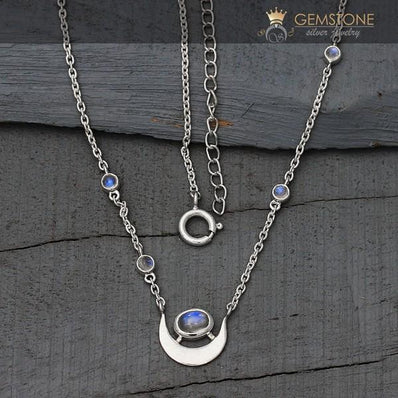 Moonstone Necklace-Old Soul - Gemstone Silver Jewelry