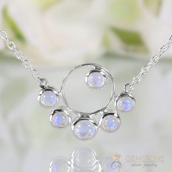 Moonstone Necklace-Moonstone Marvel - Gemstone Silver Jewelry