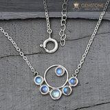 Moonstone Necklace-Moonstone Marvel - Gemstone Silver Jewelry