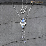 Moonstone Necklace-Cosmos - Gemstone Silver Jewelry