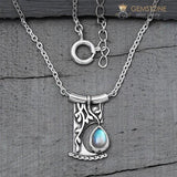 Moonstone Necklace-Night Soul - Gemstone Silver Jewelry