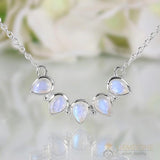 Moonstone Necklace-Captured Gleam - Gemstone Silver Jewelry