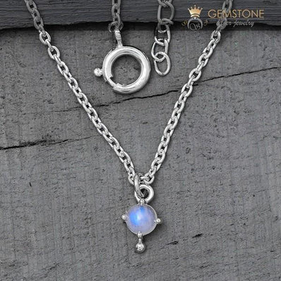 Moonstone Necklace-Moon Desire - Gemstone Silver Jewelry