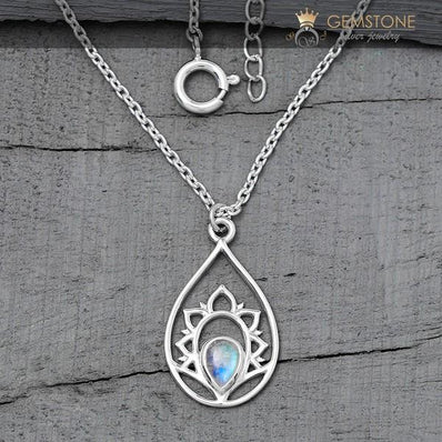 Moonstone Necklace-Splendid Cassiopeia - Gemstone Silver Jewelry