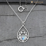 Moonstone Necklace-Splendid Cassiopeia - Gemstone Silver Jewelry