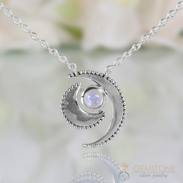 Moonstone Necklace-Wild Moon - Gemstone Silver Jewelry