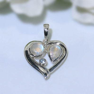 Moonstone Pendant-Amor - Gemstone Silver Jewelry