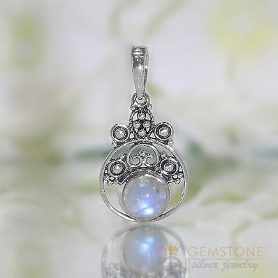 Moonstone Pendant-Colossal Lure - Gemstone Silver Jewelry