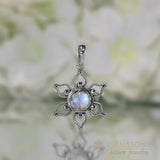 Moonstone Pendant-Floral Essence - Gemstone Silver Jewelry