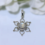 Moonstone Pendant-Floral Essence - Gemstone Silver Jewelry